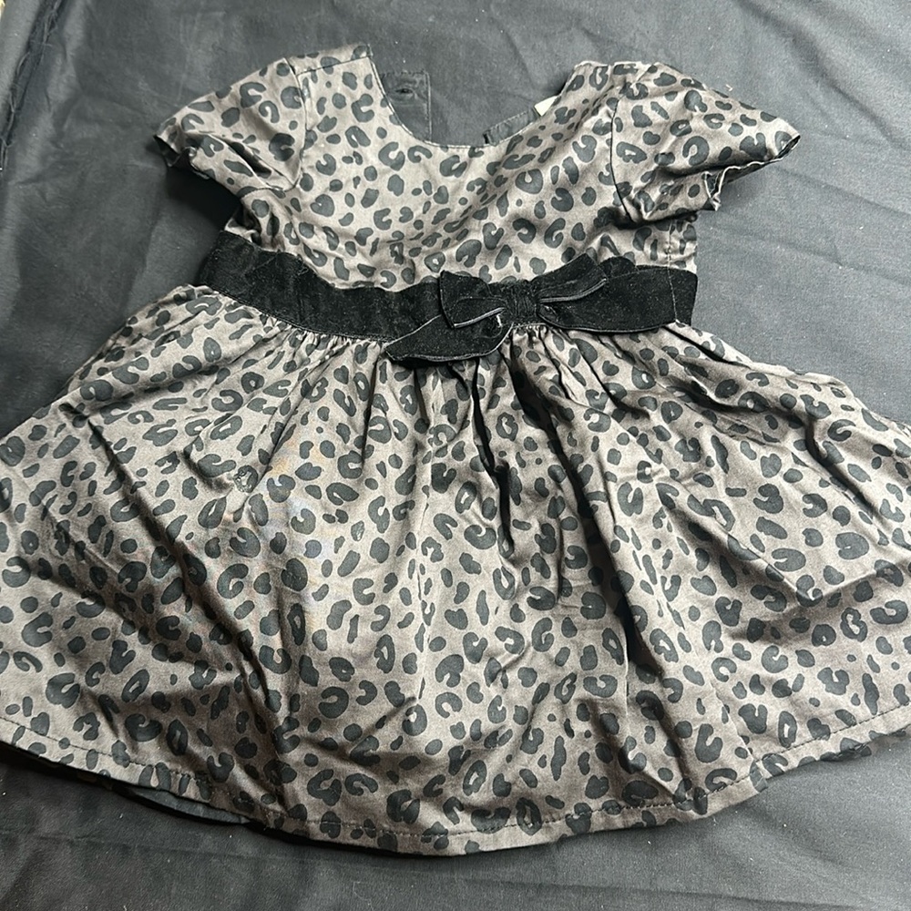 Carters Black Cheetah Print Dress